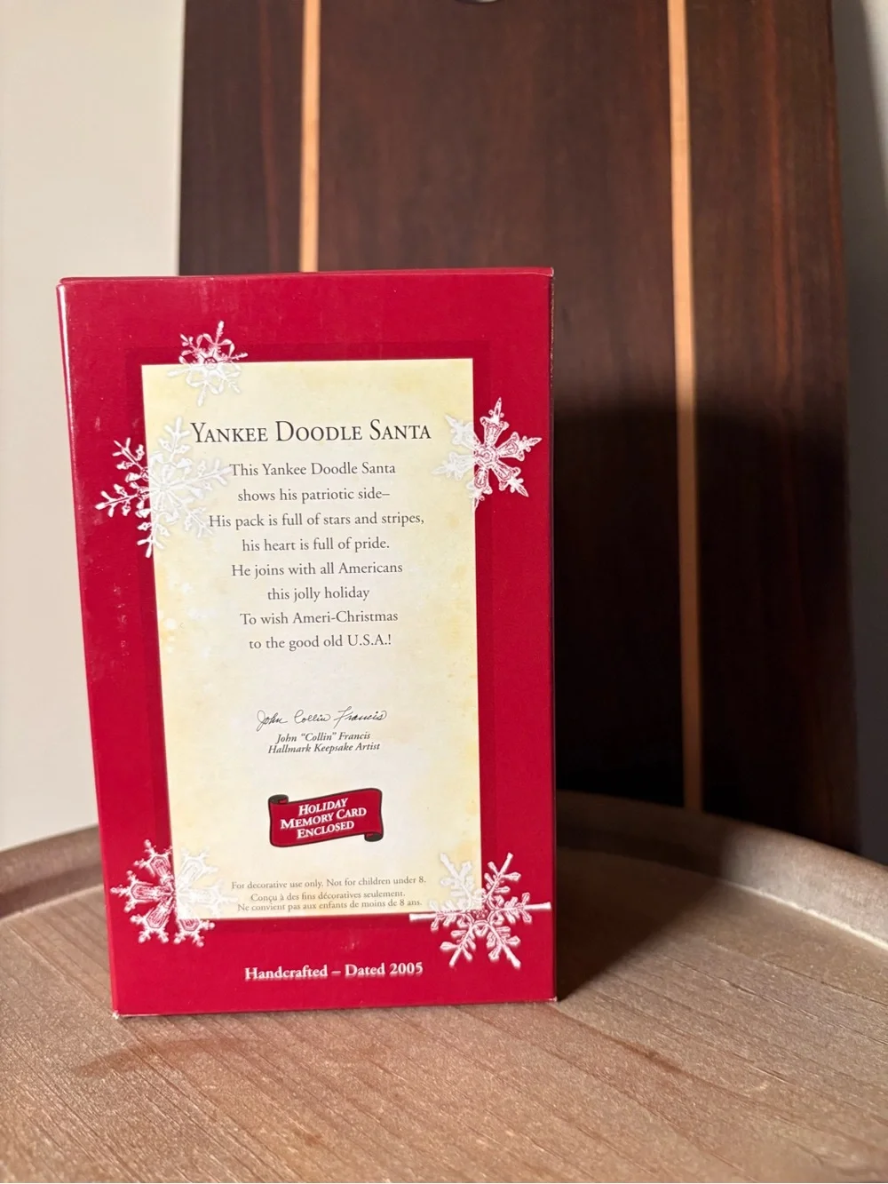 Hallmark Keepsake Yankee Doodle Santa Ornament - Original Packaging